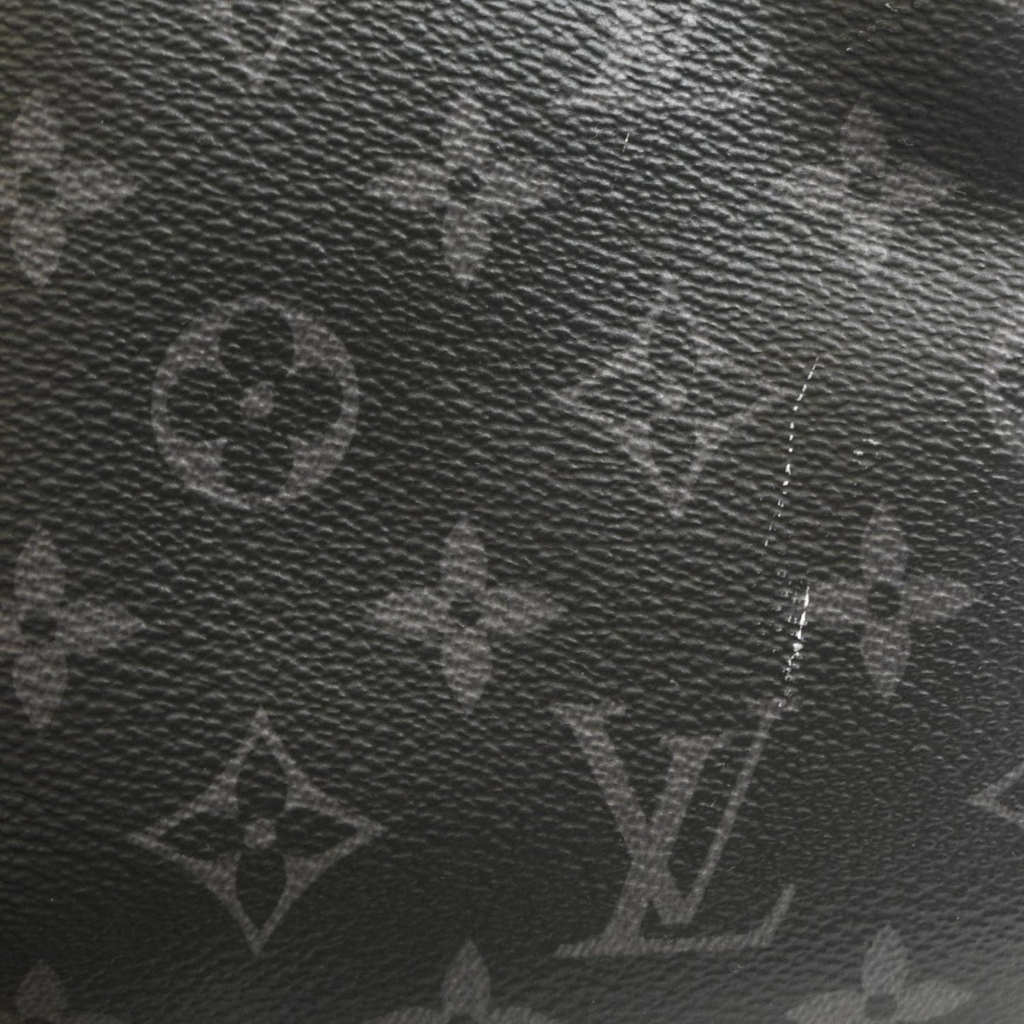 LOUIS VUITTON Keepall 55 Bandouliere Monogram Eclipse Travel Bag Black