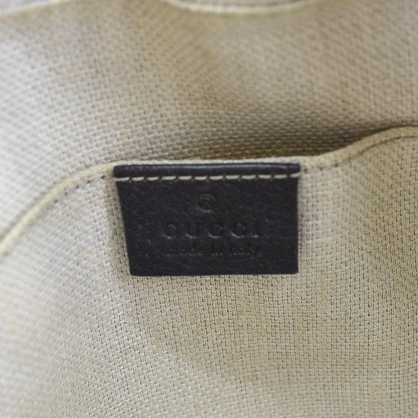 GUCCI Bee Web GG Canvas Camera Crossbody Bag Beige 412008