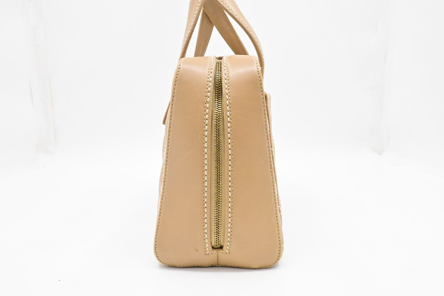 Chanel Surpique Tote in Beige Leather