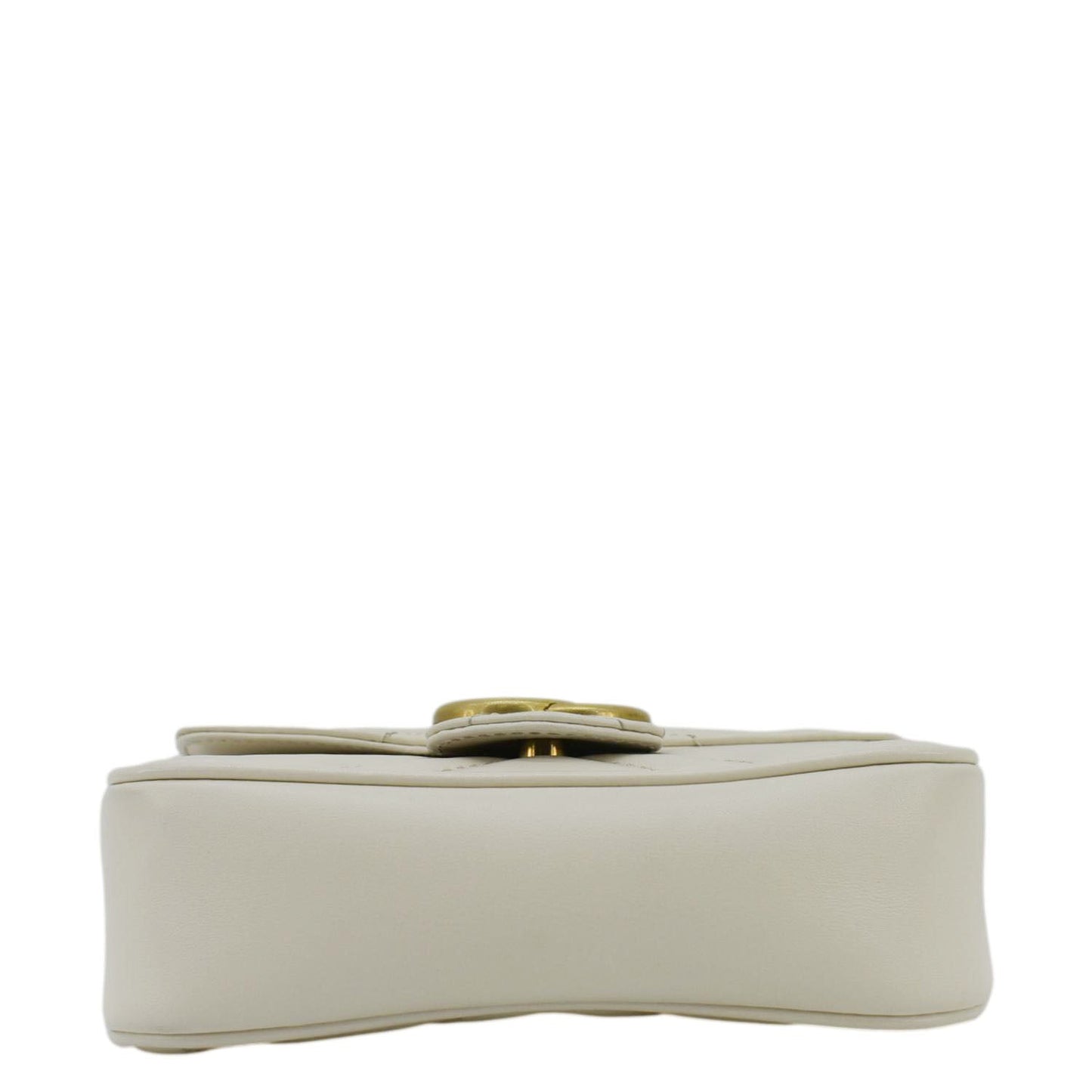 GUCCI GG Marmont Super Mini Matelasse Leather Crossbody Bag White 476433