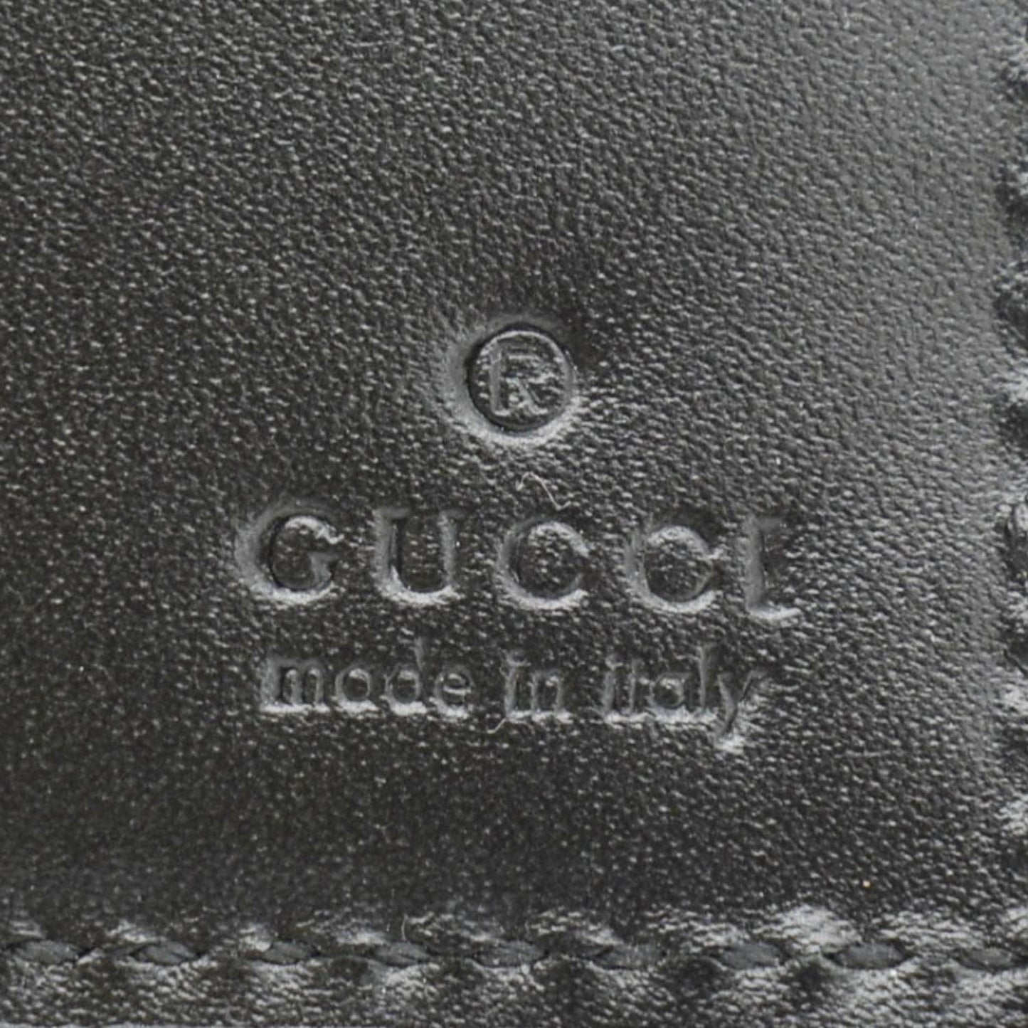 GUCCI Signature Web Leather Men's Bifold Wallet Black 408827