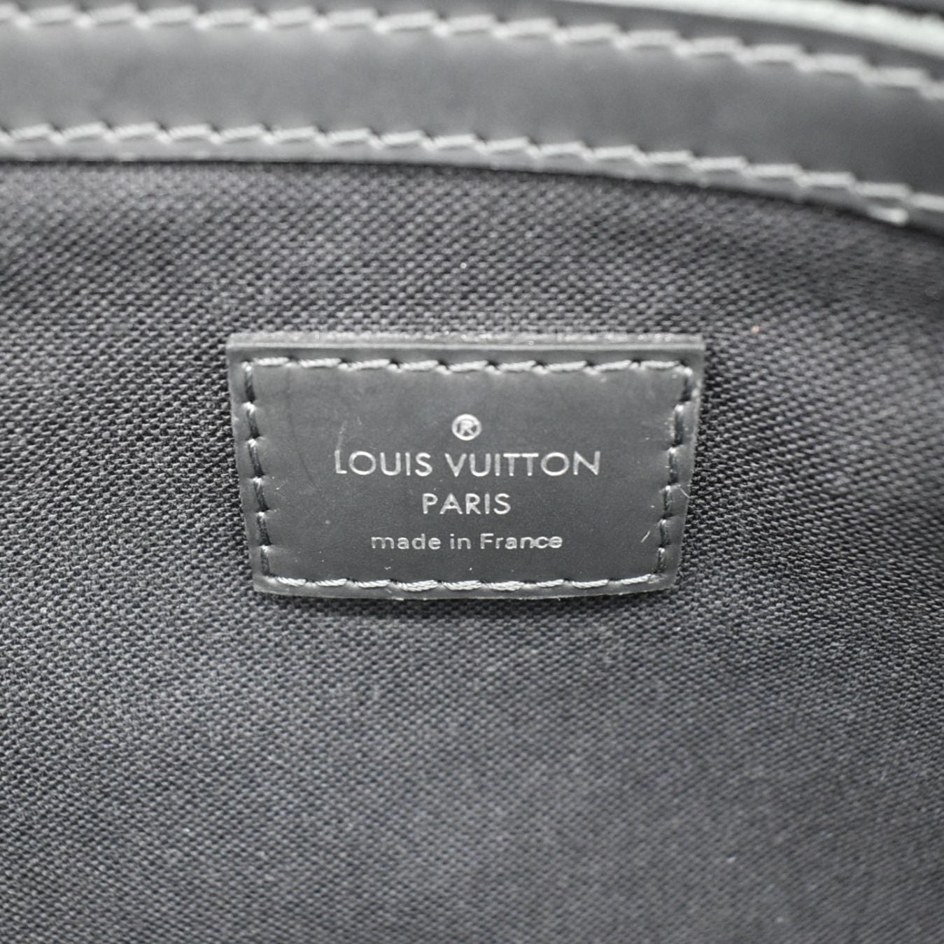 LOUIS VUITTON Keepall 45 Bandouliere Damier Graphite Travel Bag Black