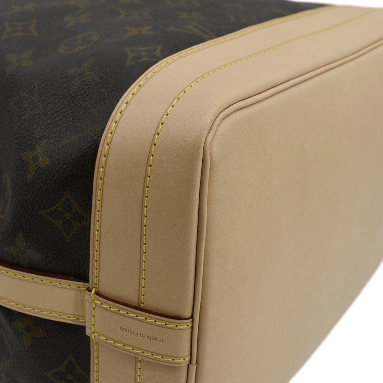 LOUIS VUITTON Large Noe Monogram Canvas Shoulder Bag Brown