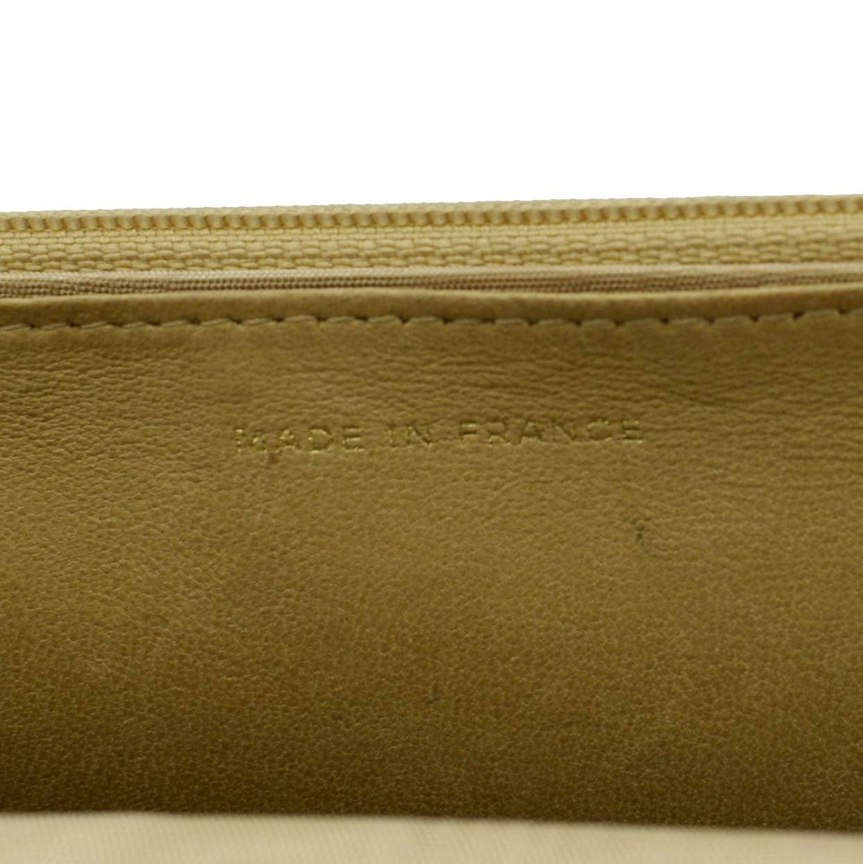 CHANEL Timeless Caviar Leather Wallet On Chain Clutch Crossbody Bag Beige
