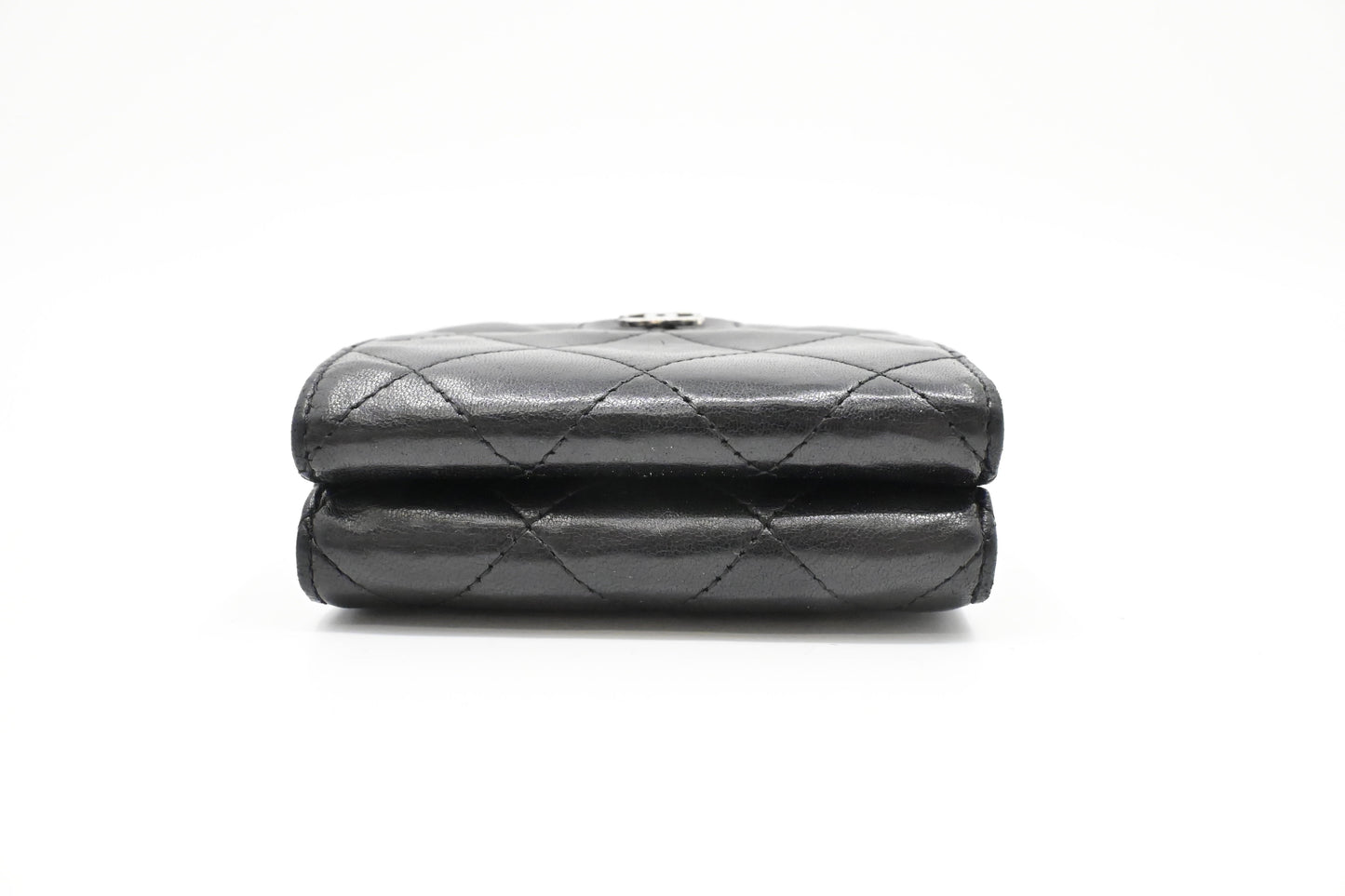 Chanel Compact Wallet in Black Leather