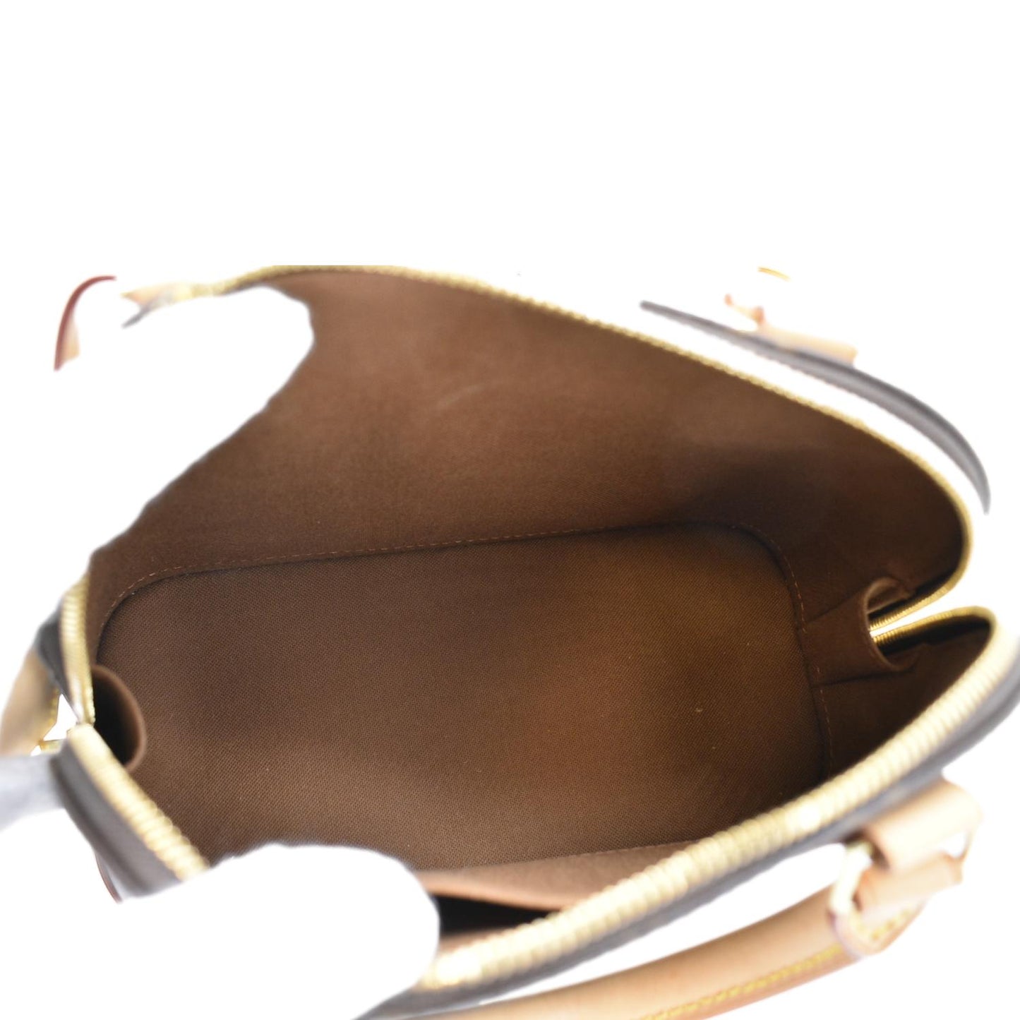 LOUIS VUITTON Alma BB Monogram Canvas Crossbody Bag Brown