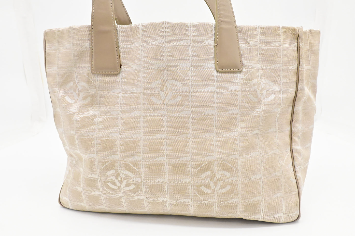Chanel New Travel Line Tote in Beige Canvas