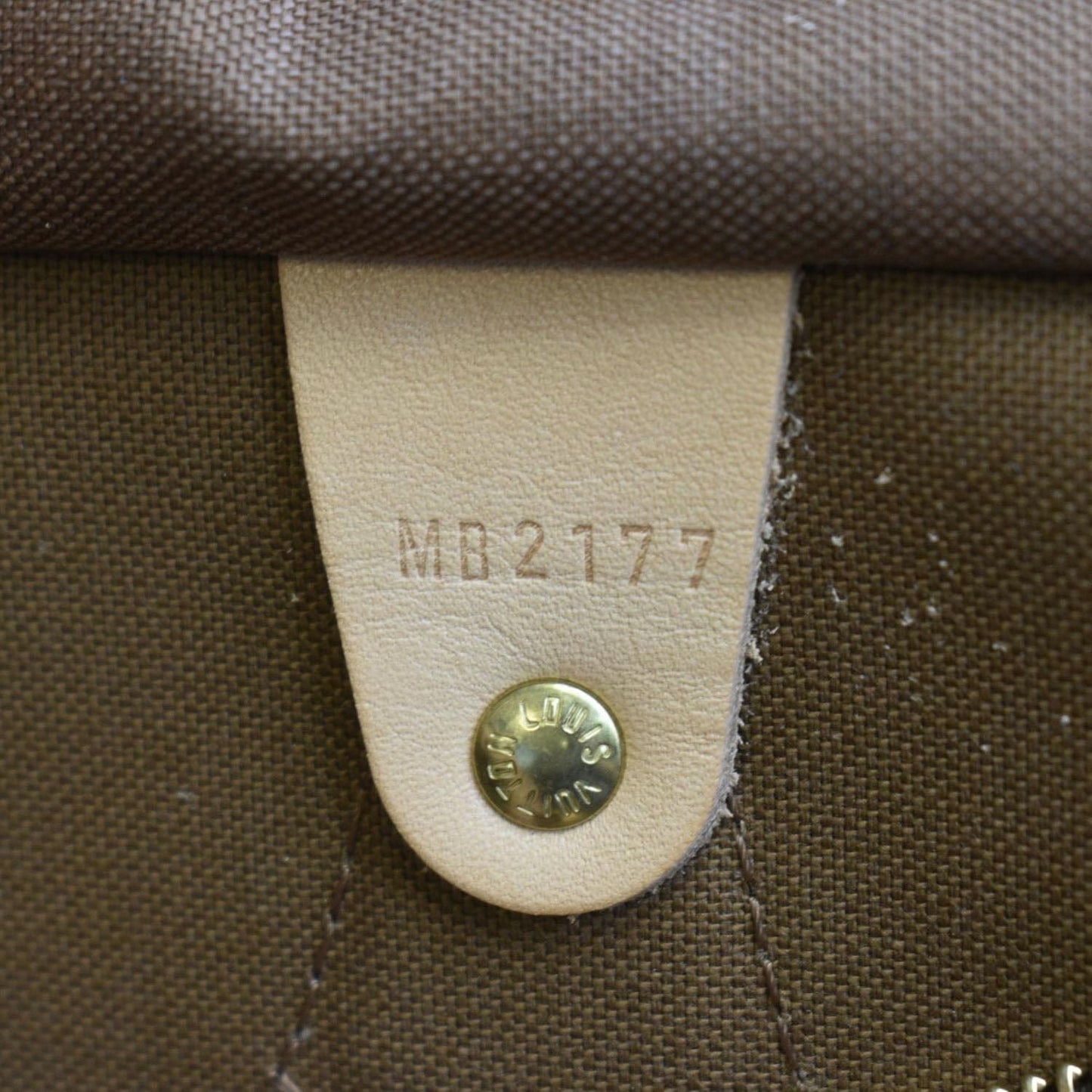 LOUIS VUITTON Speedy 30 Monogram Canvas Satchel Bag Brown