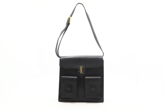 YSL Saint Laurent Shoulder Bag in Black Leather