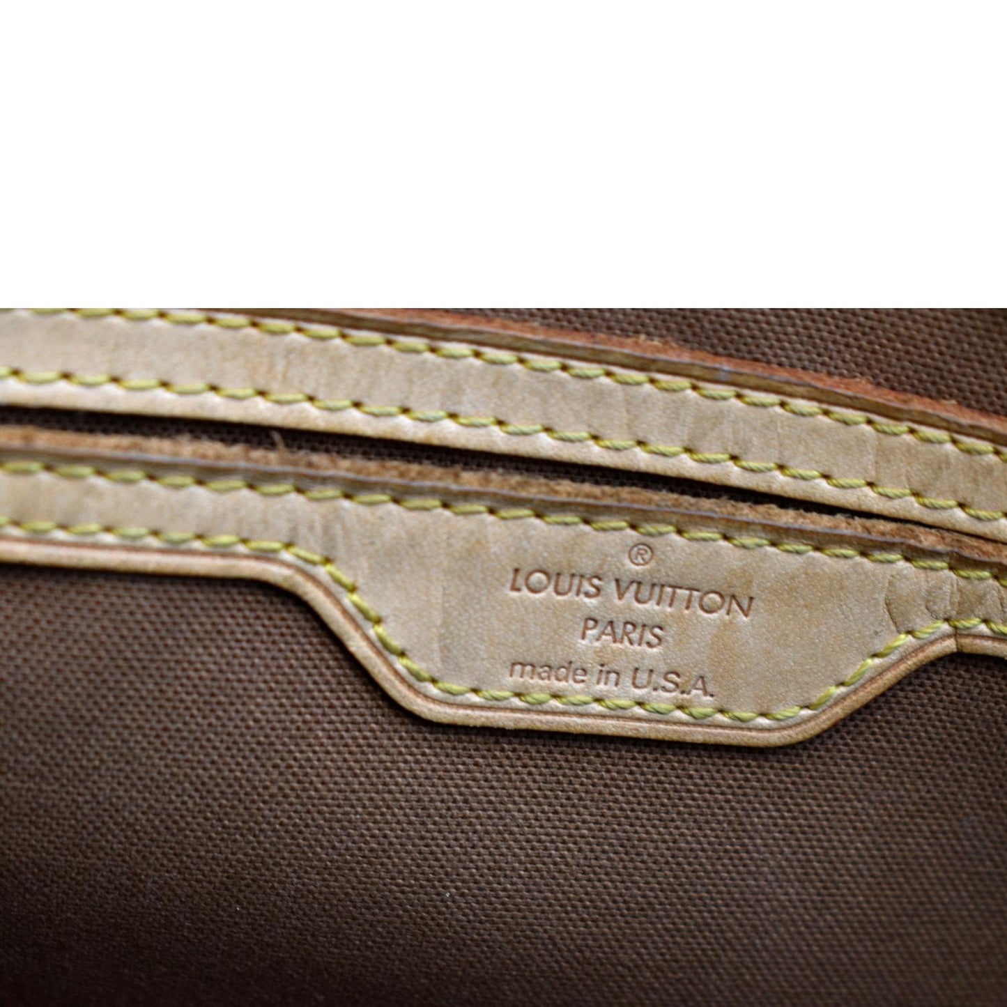 LOUIS VUITTON Cabas Piano Monogram Canvas Shoulder Bag Brown