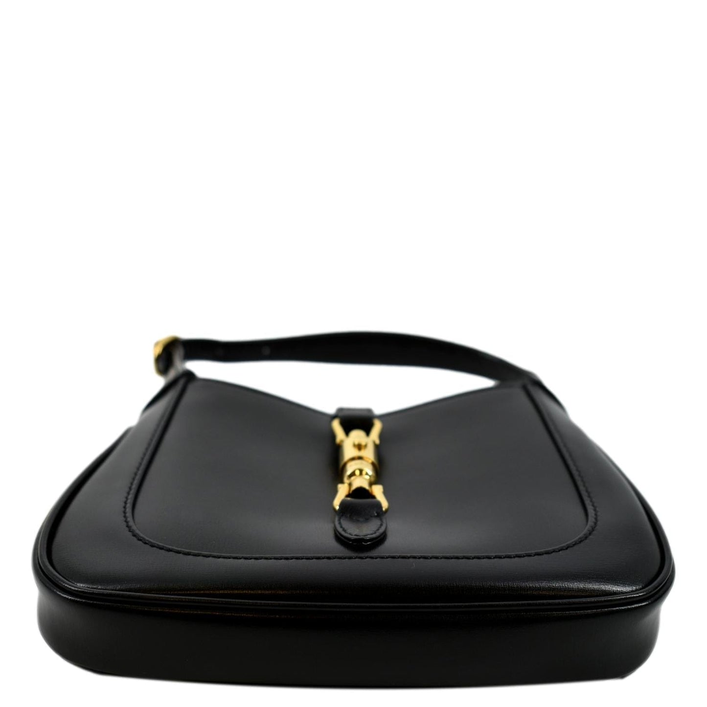 GUCCI Jackie 1961 Leather Shoulder Bag Black 637091