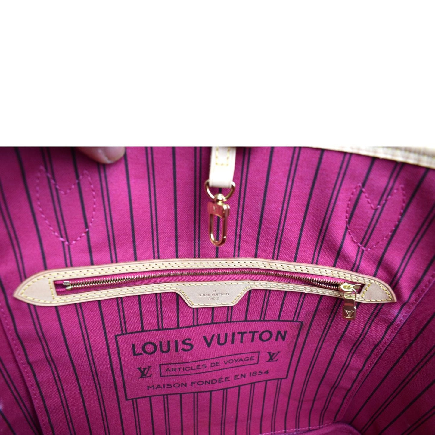 LOUIS VUITTON Neverfull MM Monogram Canvas Tote Bag Brown