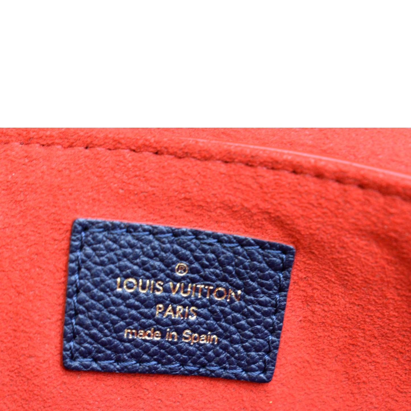 LOUIS VUITTON Georges MM Monogram Empreinte Shoulder Bag Navy Blue