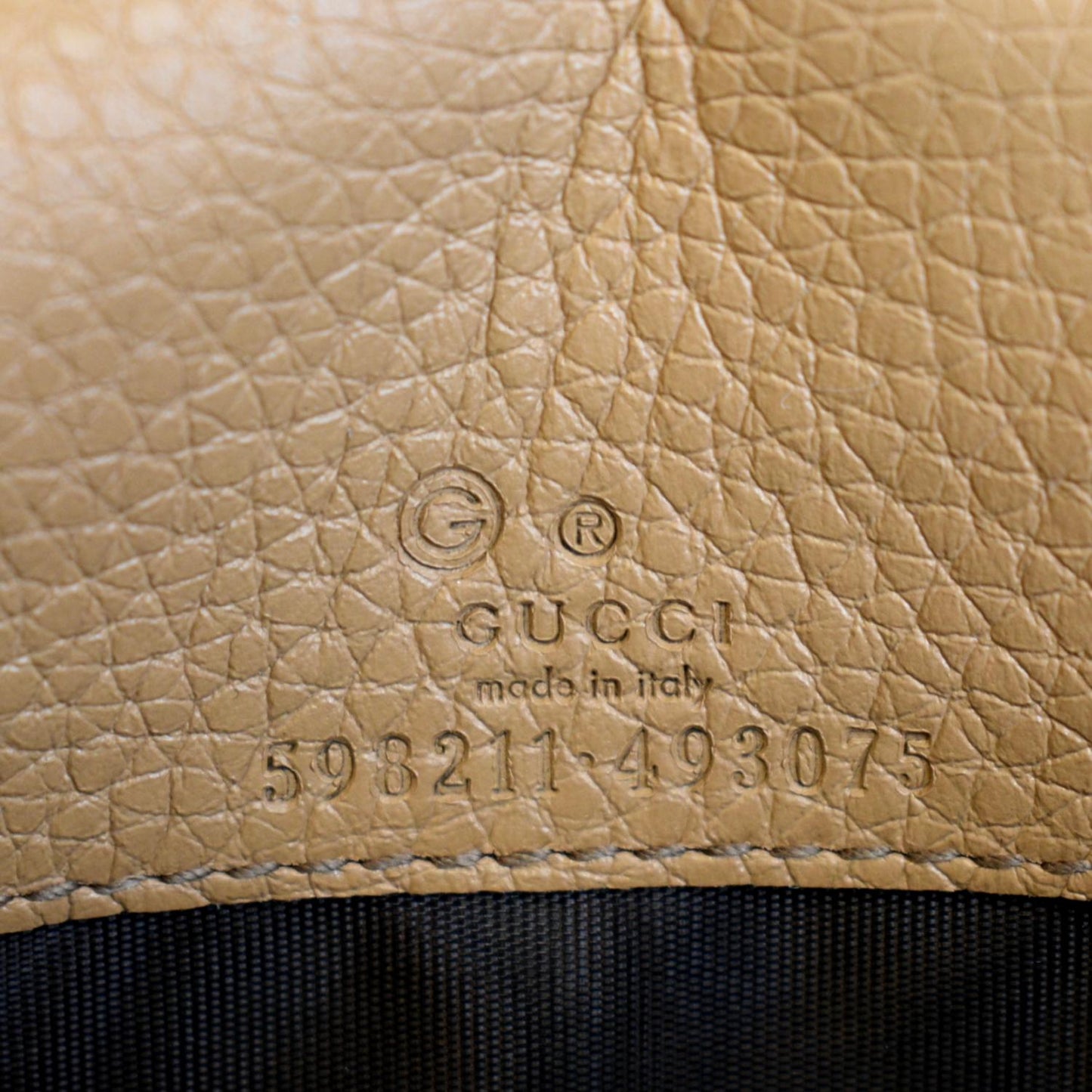 GUCCI Soho Leather Wallet On Chain Crossbody Bag Brown 598211