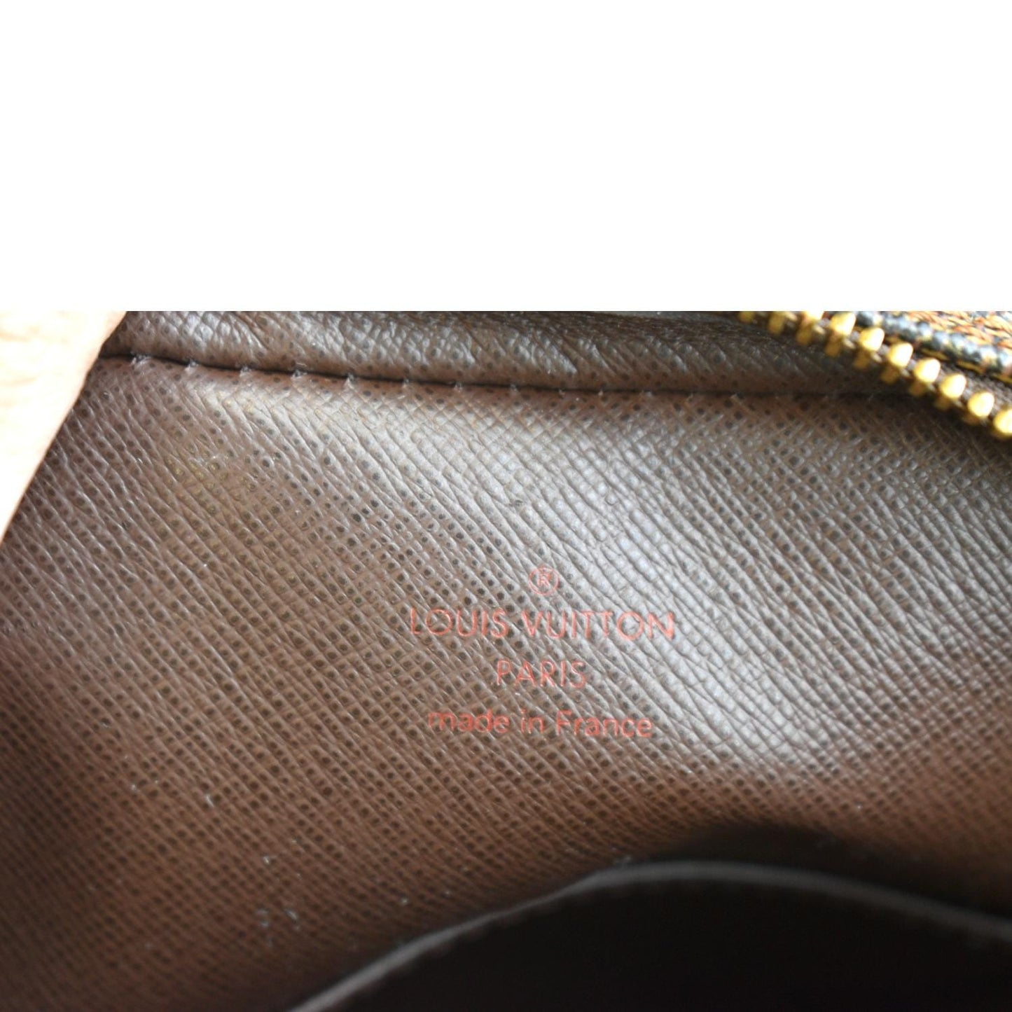 LOUIS VUITTON Danube PM Slim Damier Ebene Crossbody Bag Brown