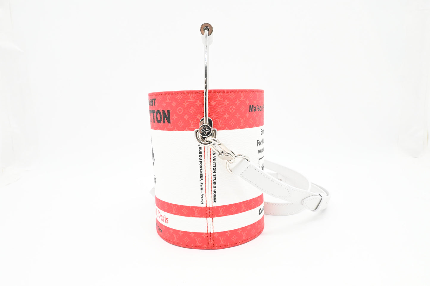 Louis Vuitton Paint Can Crossbody Bag in Red and White Canvas