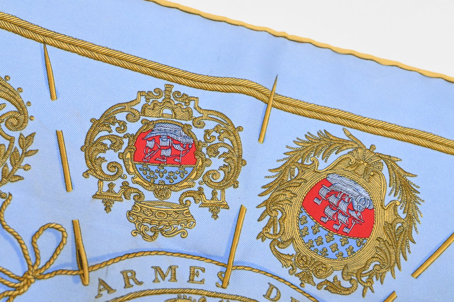 Hermes "Armes De Paris" Gavroche in Blue Silk