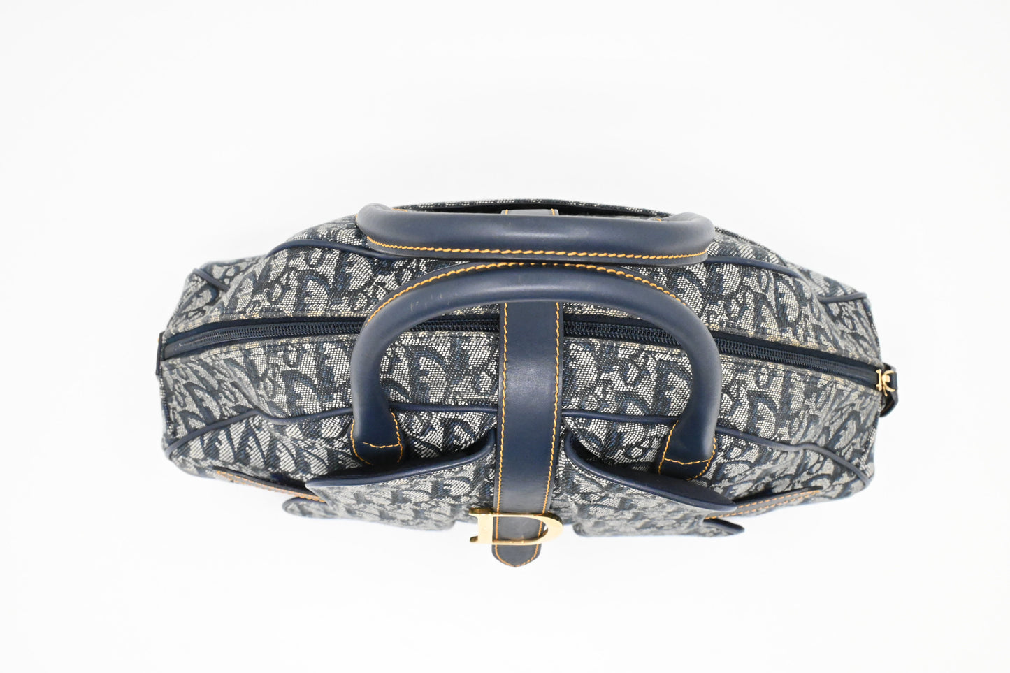 Dior Saddle Bowler in Blue Oblique Canvas