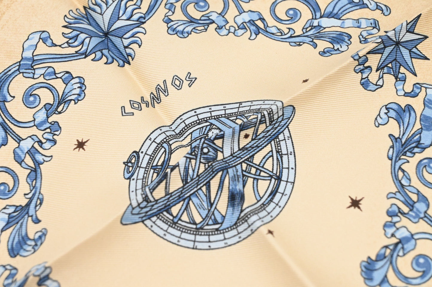 Hermes 'Cosmos' Gavroche in Light Brown Silk