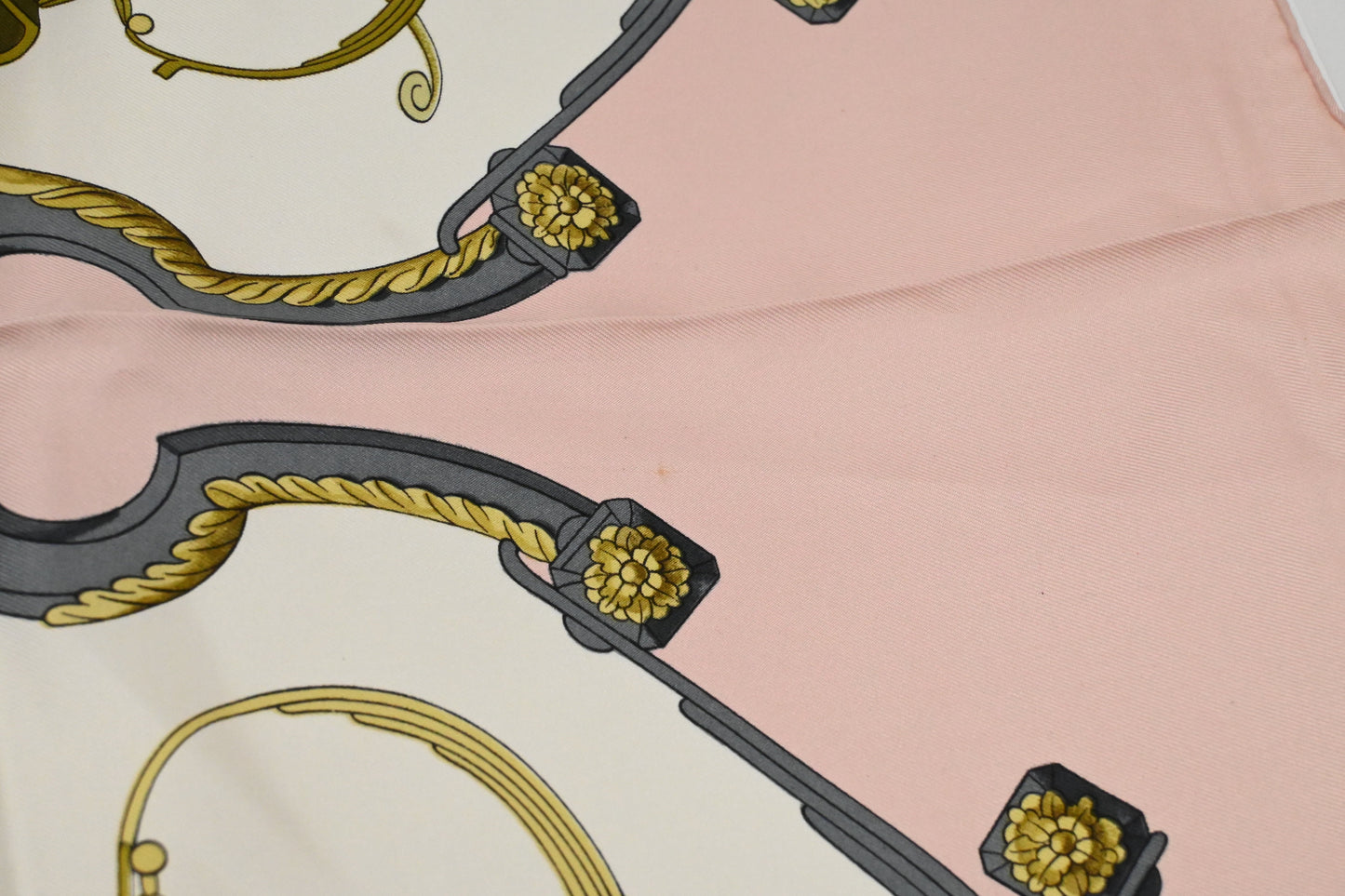 Hermes 'Springs' Carre 90 in Pink Silk