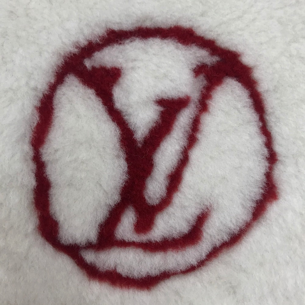 LOUIS VUITTON Scarf M70434 Cashmere, Mouton White x red Monogram flower Escharp Shirring Darling Women