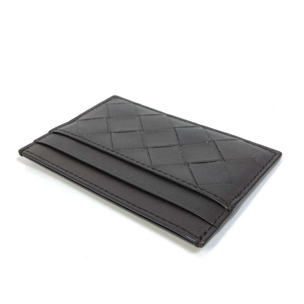 BOTTEGAVENETA Card Case leather black INTRECCIATO name card holder mens