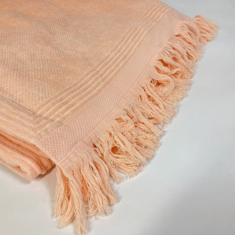 BALENCIAGA towel 535525 cotton Pink beige type logo sports towel/beach towel unisex(Unisex)