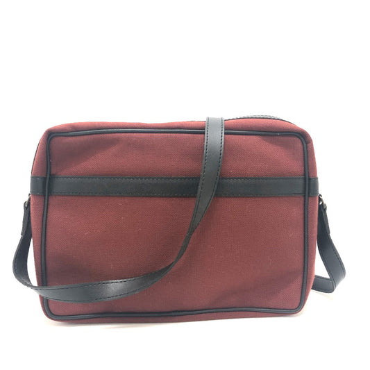 YVES SAINT LAURENT Shoulder Bag Canvas / leather Red logo Shoulder bag/logo unisex(Unisex)