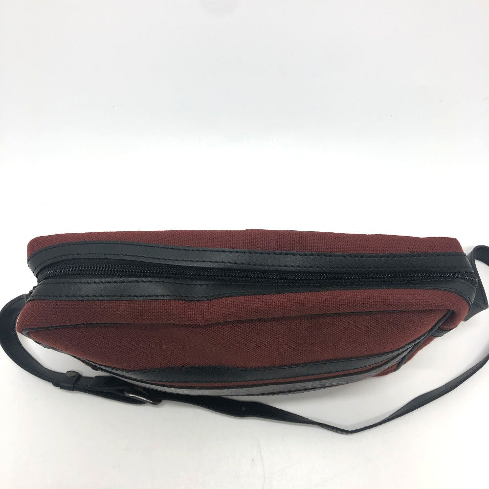 YVES SAINT LAURENT Shoulder Bag Canvas / leather Red logo Shoulder bag/logo unisex(Unisex)