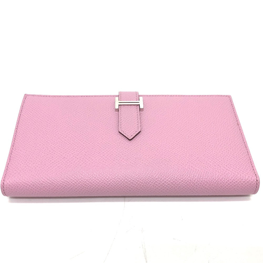 HERMES Long Wallet Purse Epsom pink HMetal Beansufla Women