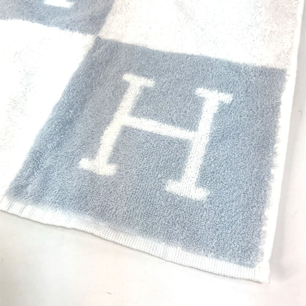 HERMES towel cotton Blue x white H logo Avalon Women