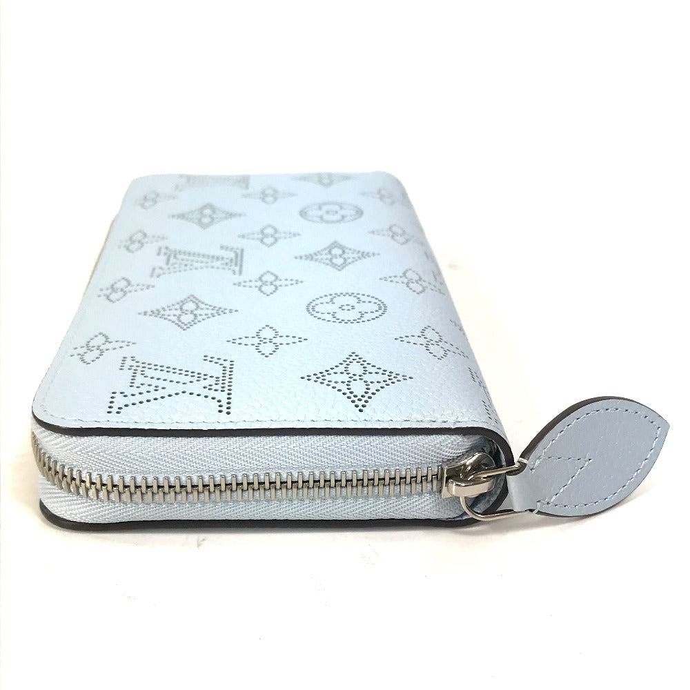 LOUIS VUITTON Long Wallet Purse M82197 Monogram Mahina blue Monogram Mahina Zippy wallet Women