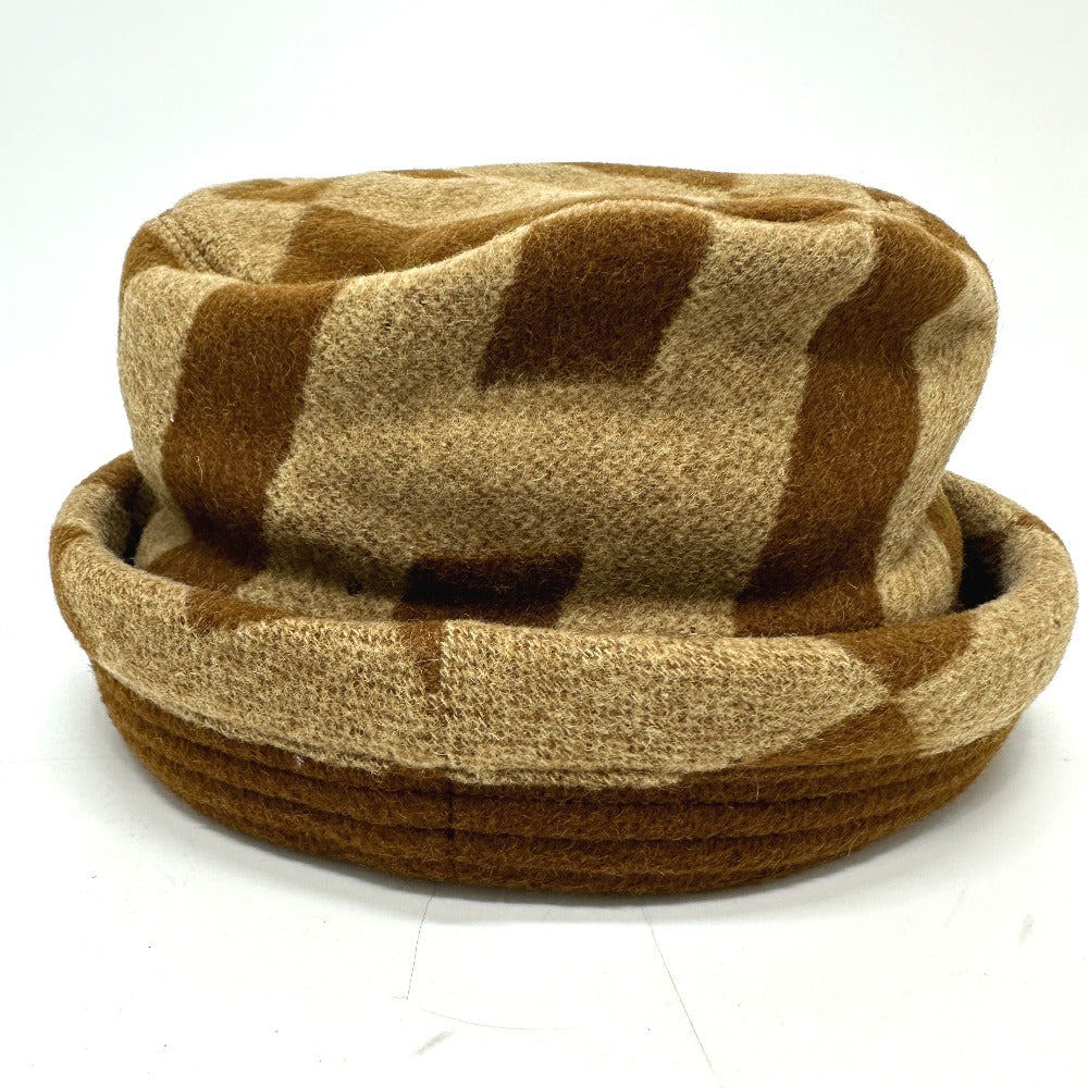 HERMES hat , Camel Brown H logo camel hat Women 57