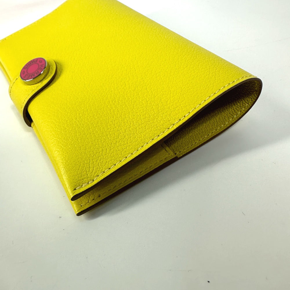 HERMES passport case Evercolor yellow Passport case RMS Women