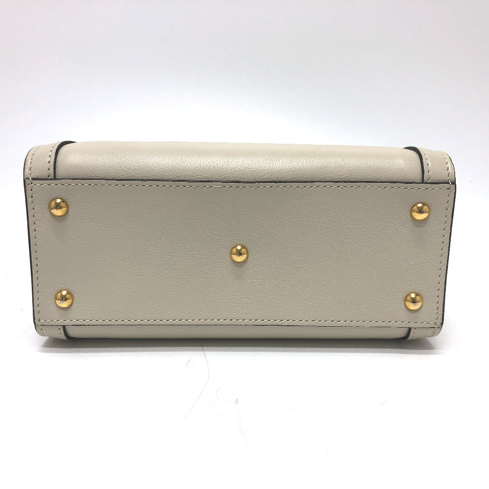 GUCCI Shoulder Bag 655661 leather white GG Marmont Diana Bamboo Women