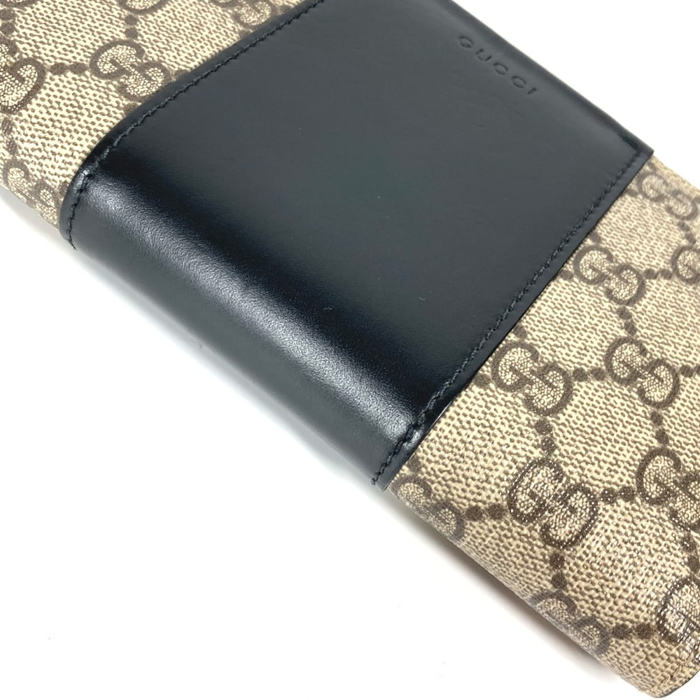 GUCCI Long Wallet Purse 451249 PVC leather beige GG Supreme Long wallet Women