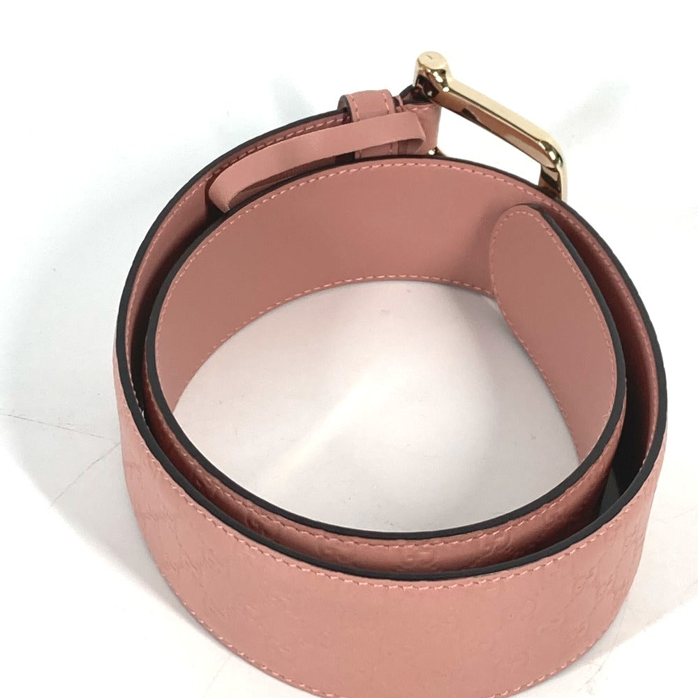 GUCCI belt 281548 leather pink Micro Gucci Shima GG Women 70