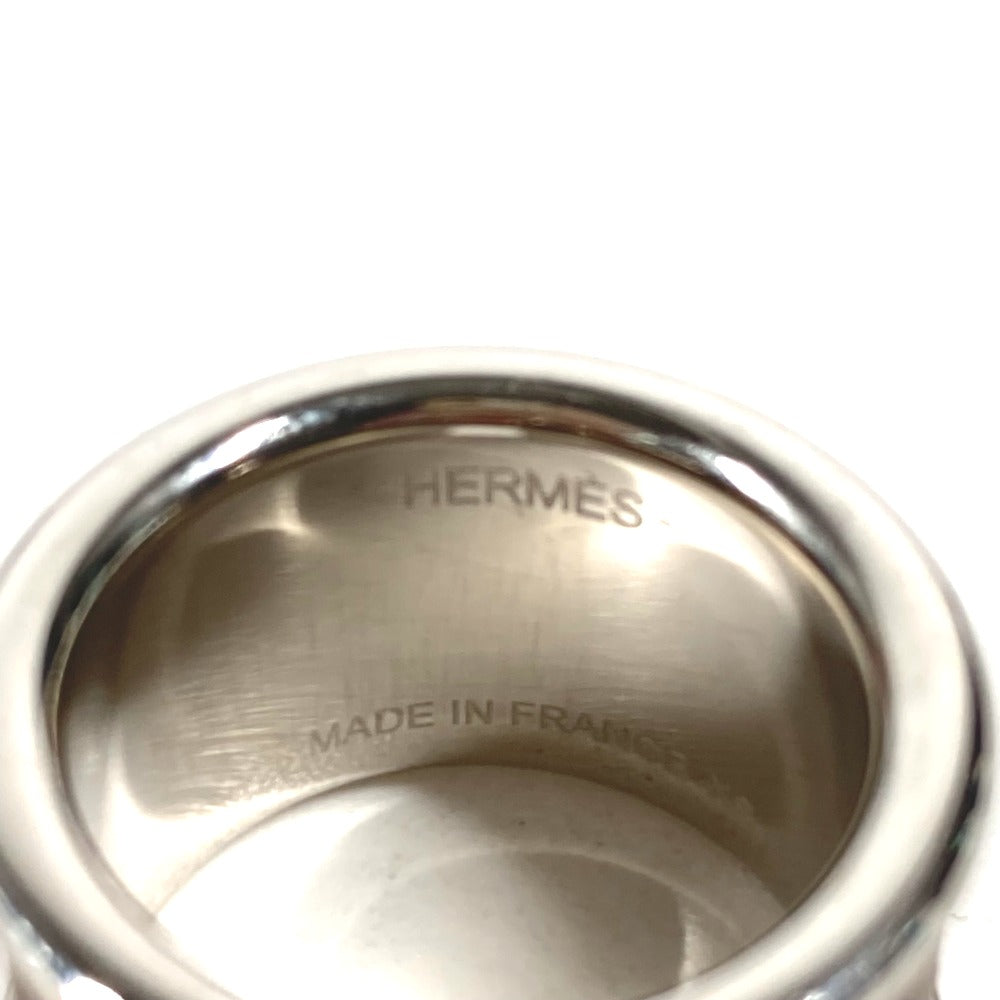 HERMES Ring leather gray Olympe Women XS
