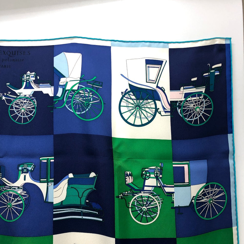 HERMES scarf silk green Carre90 Women