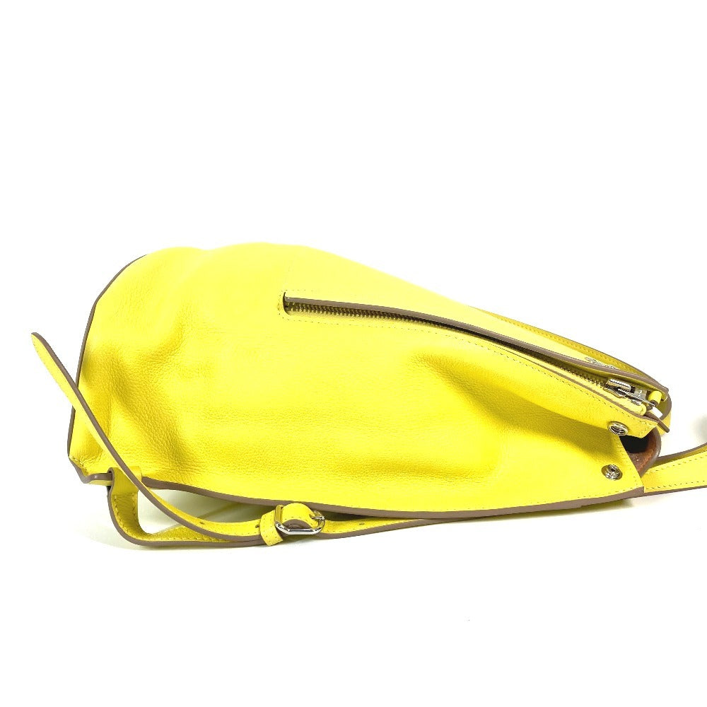 HERMES Backpack leather yellow Sac A Dos GR24 unisex(Unisex)