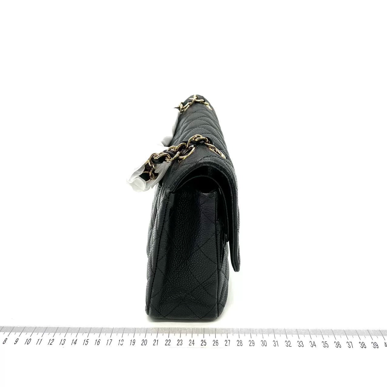 Chanel Classic Flap Medium Black Caviar Leather with 24k Gold Hardware, 2008-2009