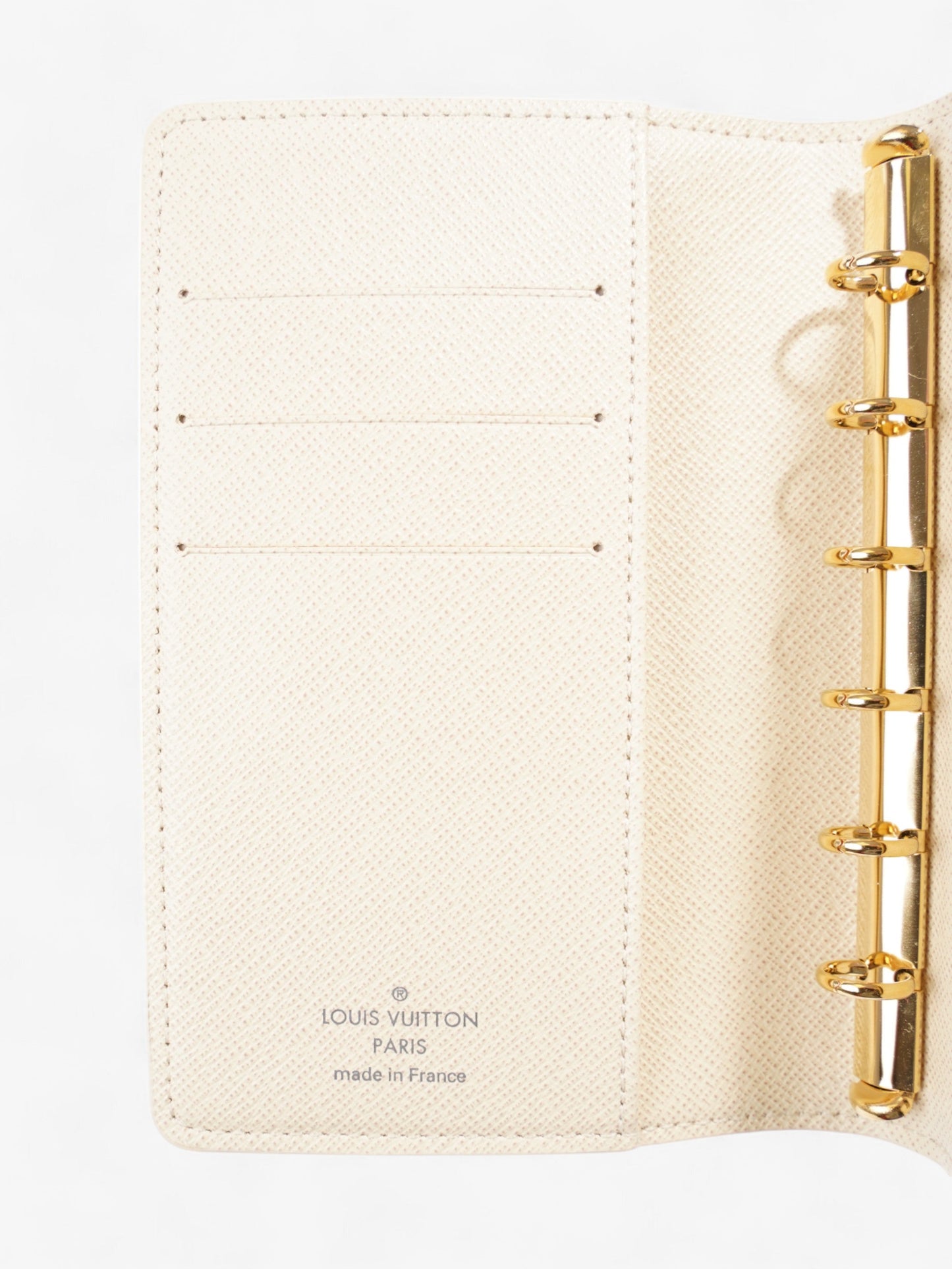 Louis Vuitton Small Ring Agenda Cover Damier Azur Coated Canvas
