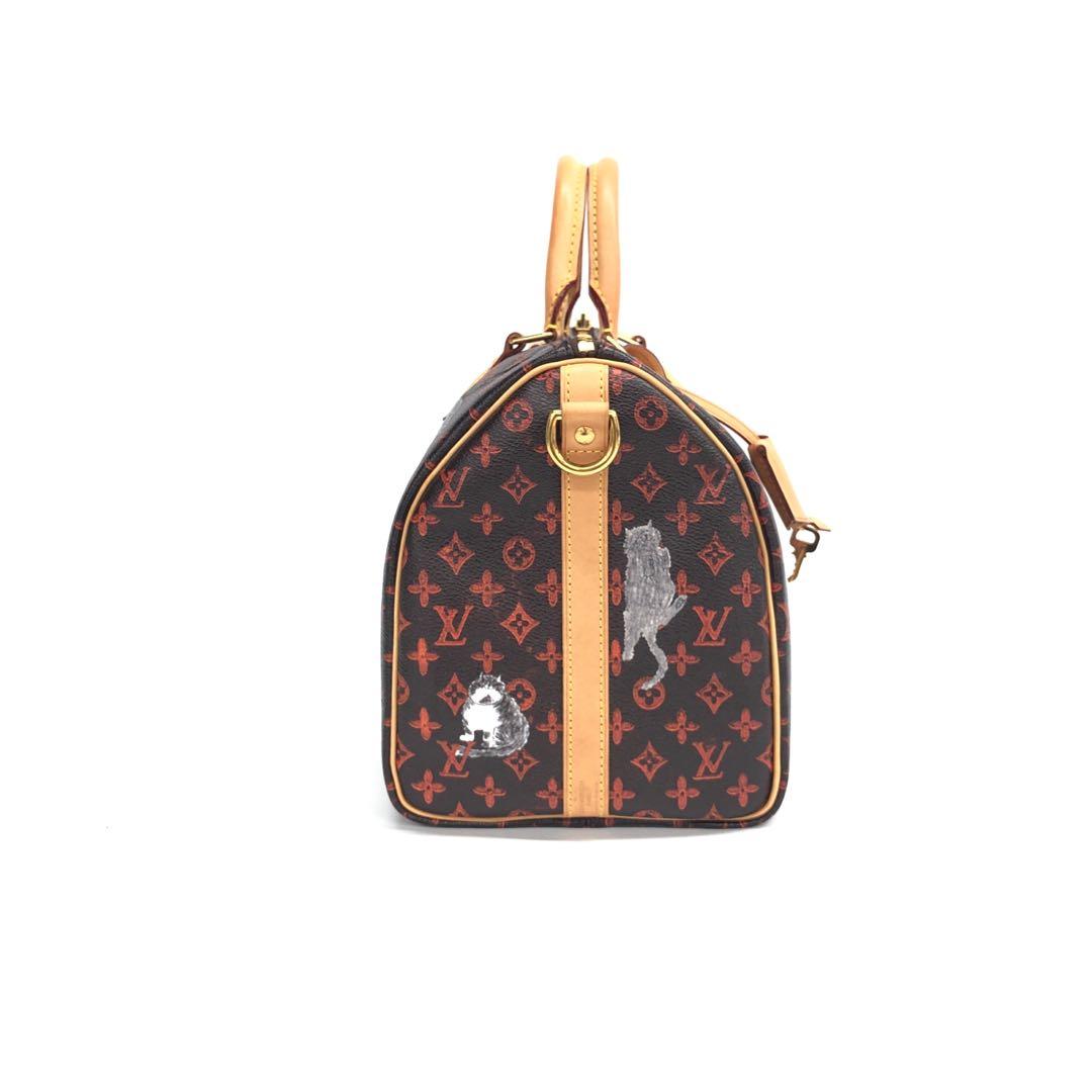 Louis Vuitton Speedy 30 Bandouliere Limited Edition Grace Coddington Catogram Brown