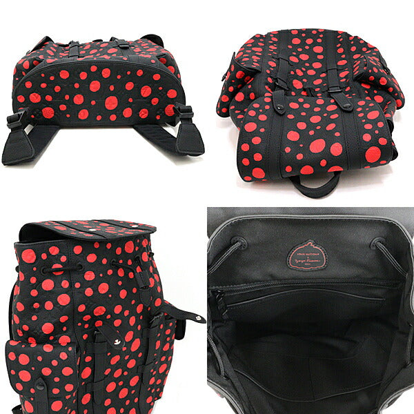 LOUIS VUITTON Backpack Taurillon Clemence black LV x YK Christopher MM