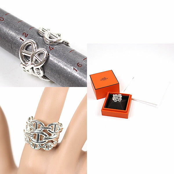 HERMES Ring H109506B Silver925 Silver Chaine d'Ancre Enchaine GM