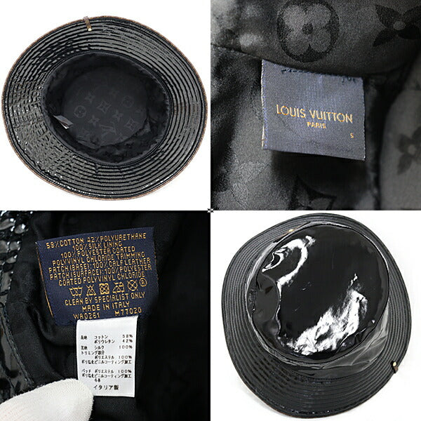 LOUIS VUITTON hat M77020 cotton black Bob Rainey Day