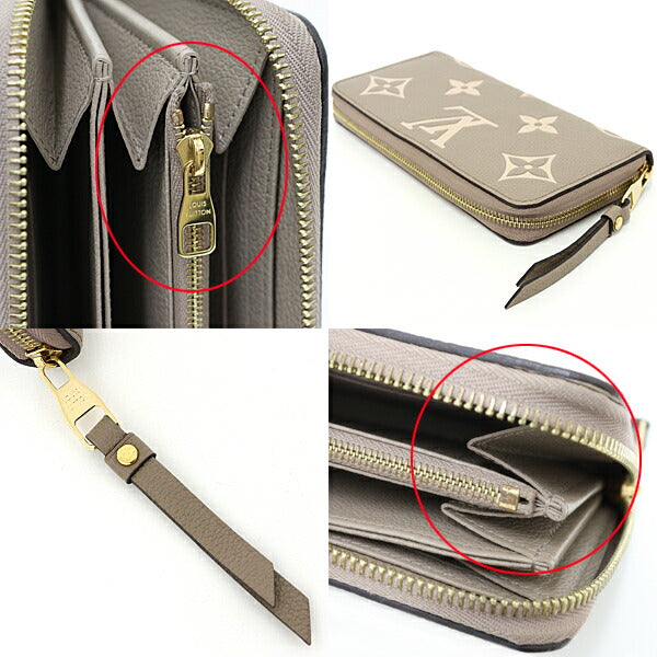 LOUIS VUITTON Long Wallet Purse M69794 Monogram Ann Platt beige Zippy wallet