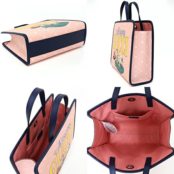 GUCCI Tote Bag 605614 Coated canvas pink GG pattern Tote Bag