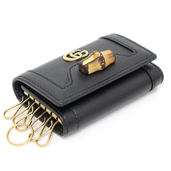 GUCCI Key case Key holder 658636 leather black 6-key case Key holder Gucci Diana Women