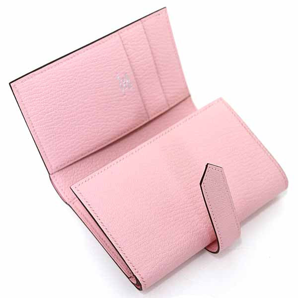 HERMES Tri-fold wallet Shave Rose Darling Bean combine